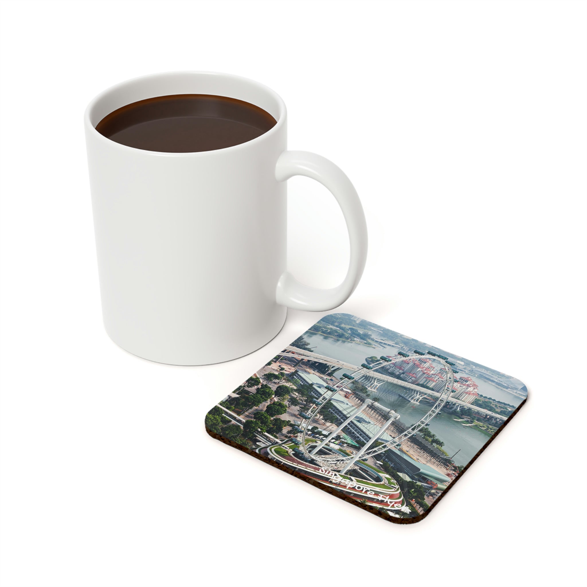 Cork Back Coaster - SG Series (Singapore Flyer)