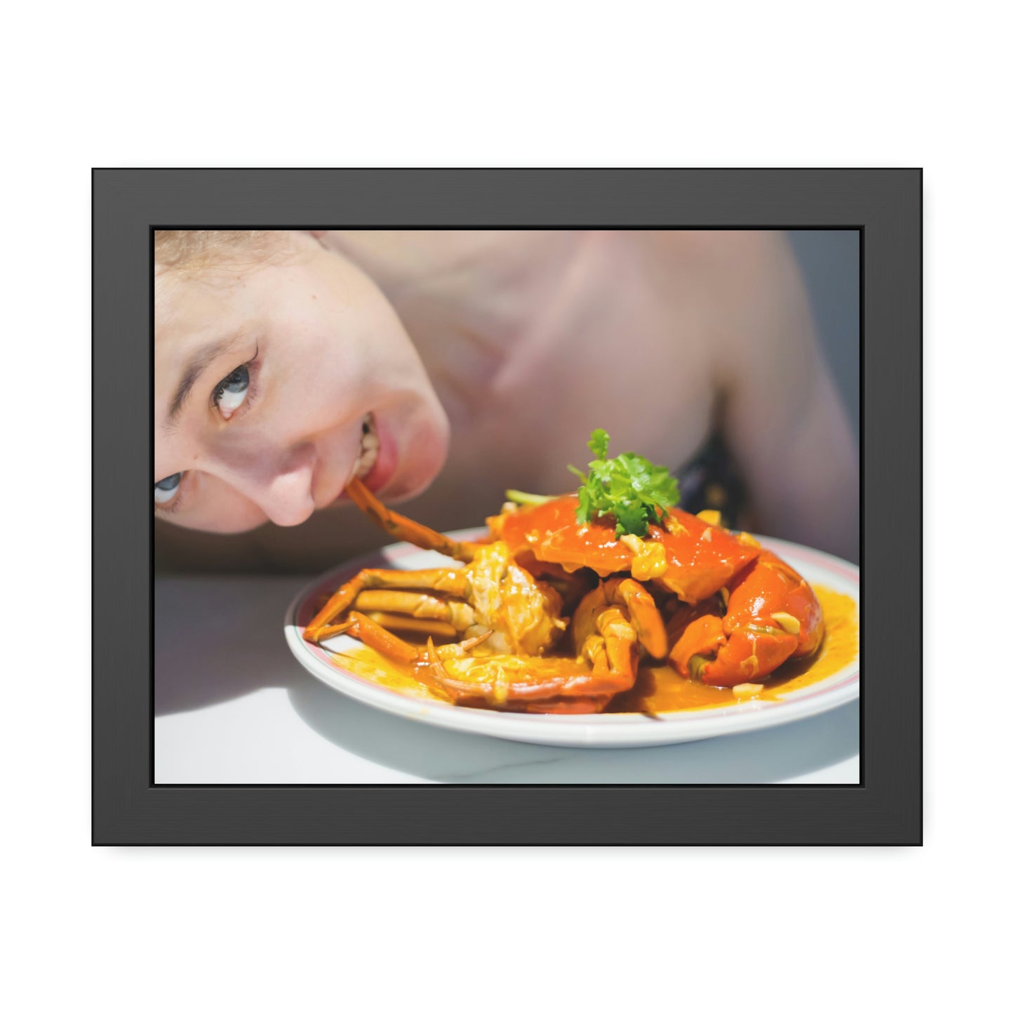 Framed Paper Poster - SG Food Series (Chilli Crab)
