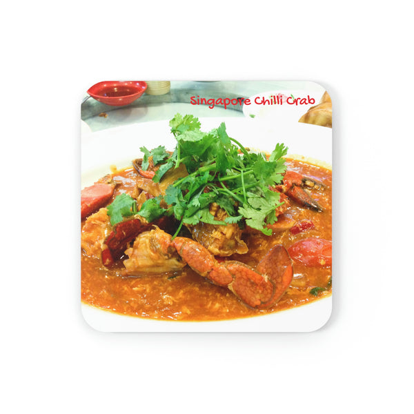 Cork Back Coaster - SG Food Series (Chilli Crab)