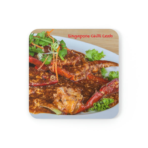 Cork Back Coaster - SG Food Series (Chilli Crab)