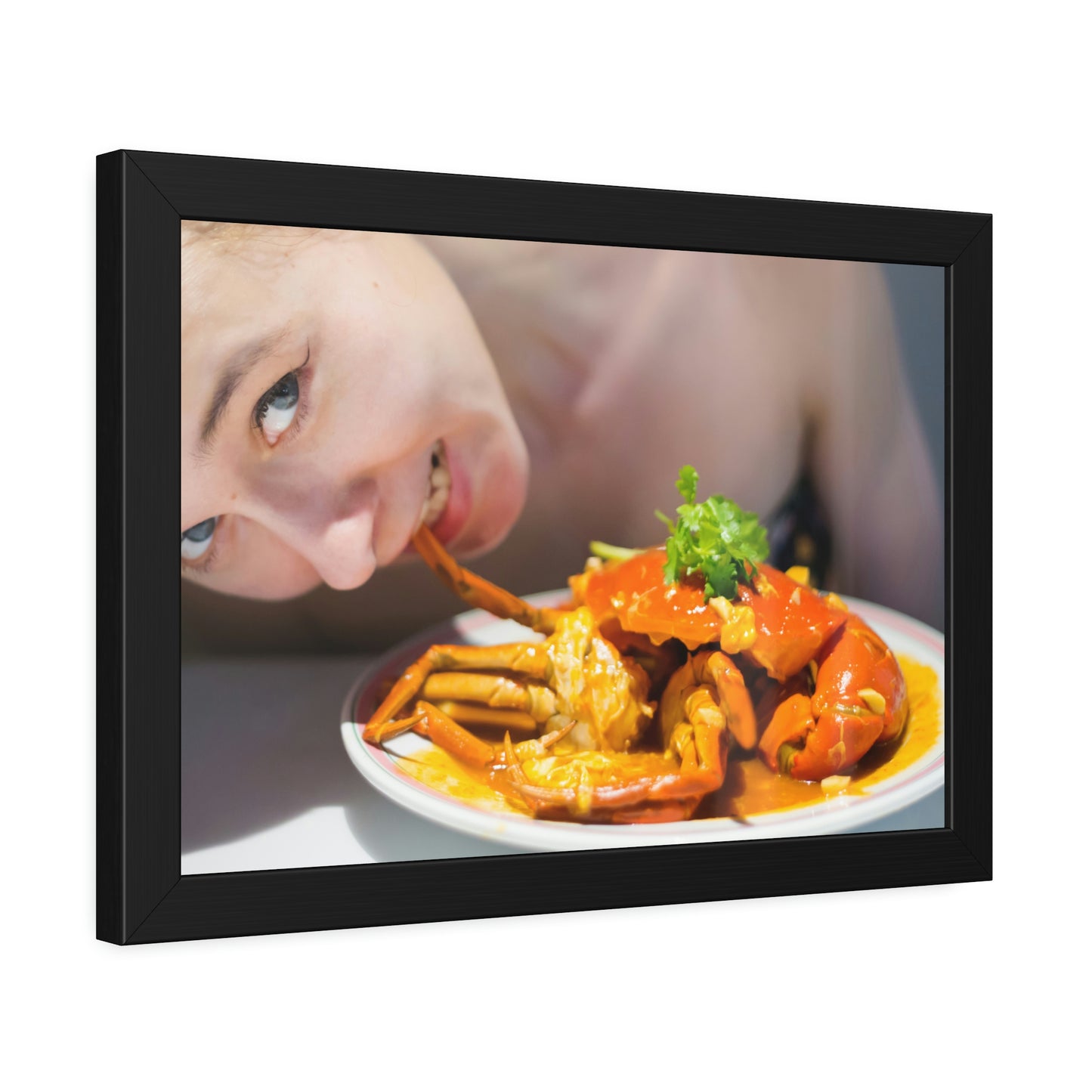 Framed Paper Poster - SG Food Series (Chilli Crab)