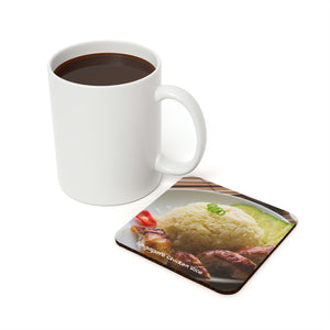 Cork Back Coaster - SG Food Series (Chicken Rice)