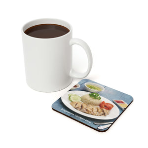 Cork Back Coaster - SG Food Series (Chicken Rice)