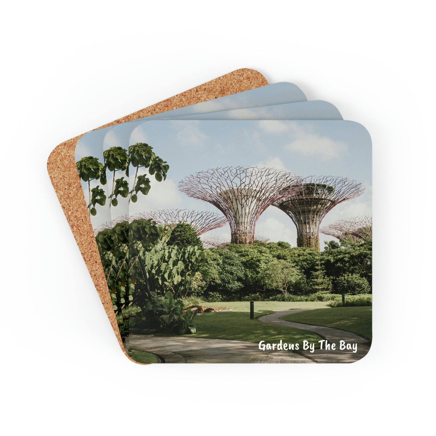 Corkwood Coaster Set (4) - SG Series (Gardens By The Bay)