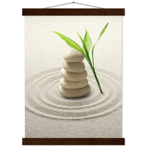 Classic Semi-Glossy Paper Poster with Hanger - Relaxation Series Poster 001