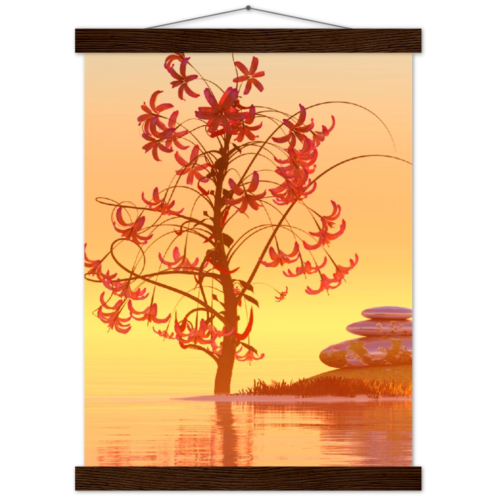 Classic Semi-Glossy Paper Poster with Hanger - Relaxation Series Poster 006