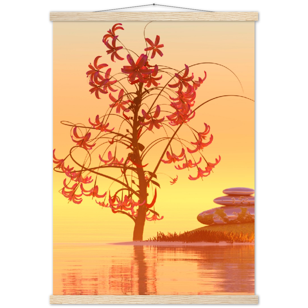 Classic Semi-Glossy Paper Poster with Hanger - Relaxation Series Poster 006