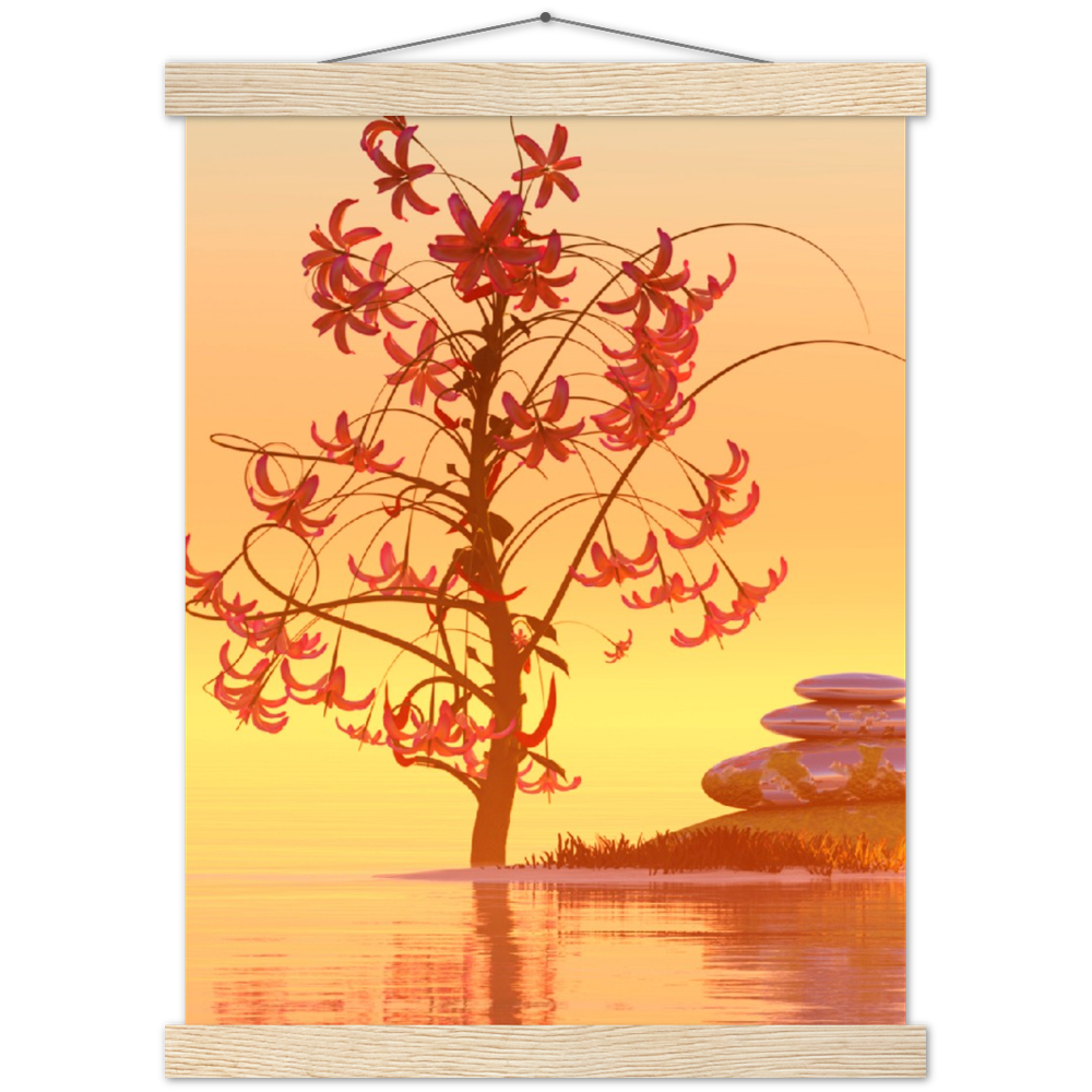 Classic Semi-Glossy Paper Poster with Hanger - Relaxation Series Poster 006