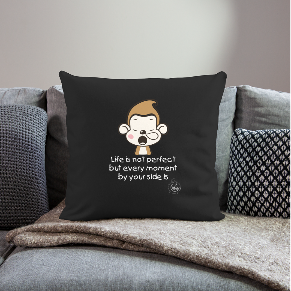 Throw Pillow Cover 18” x 18” - black