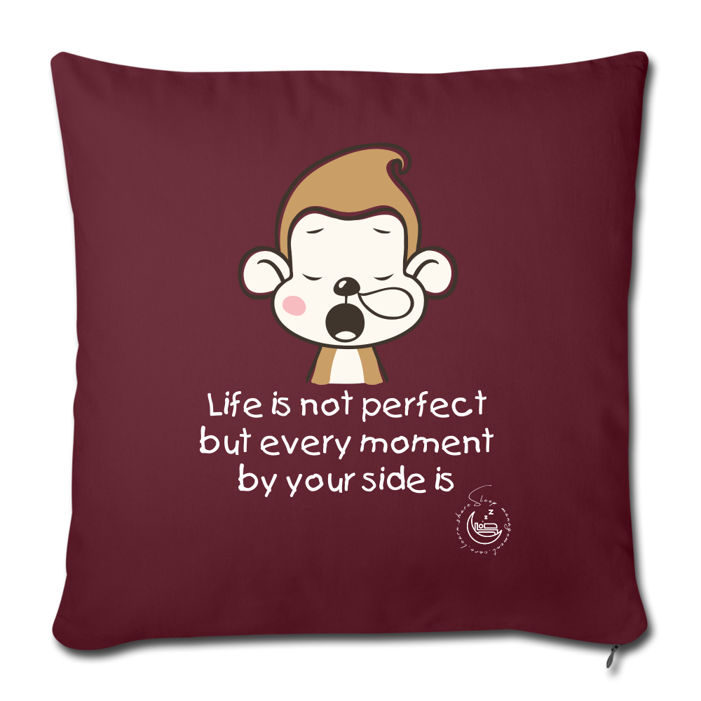 Throw Pillow Cover 18” x 18” - burgundy