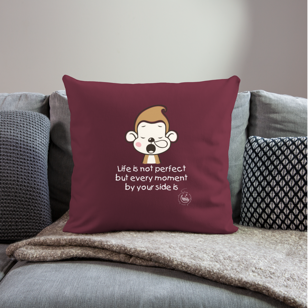 Throw Pillow Cover 18” x 18” - burgundy