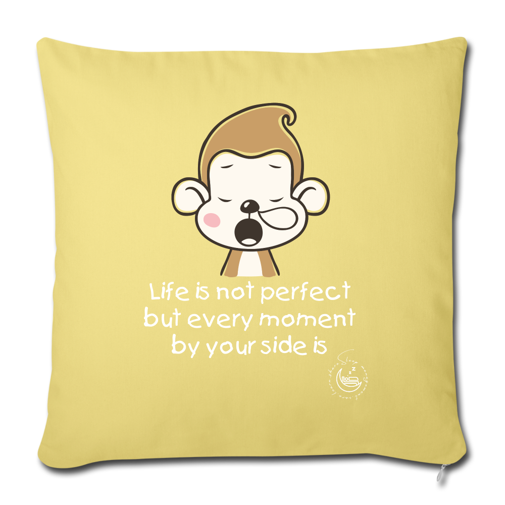 Throw Pillow Cover 18” x 18” - washed yellow