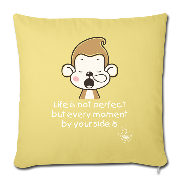 Throw Pillow Cover 18” x 18” - washed yellow