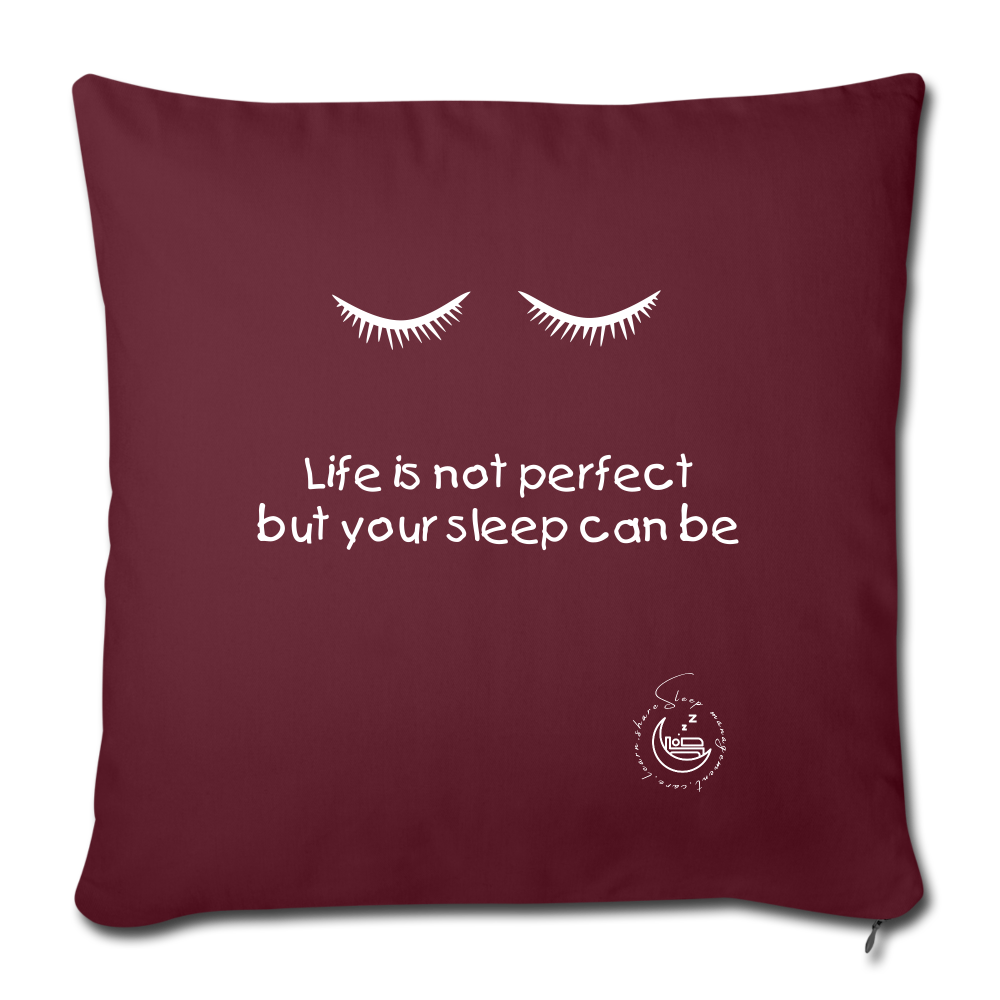 Throw Pillow Cover 18” x 18” - burgundy