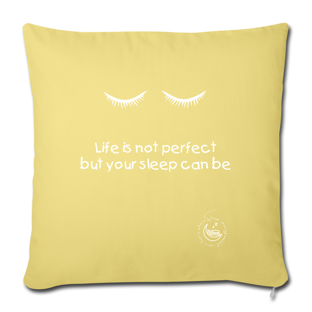 Throw Pillow Cover 18” x 18” - washed yellow