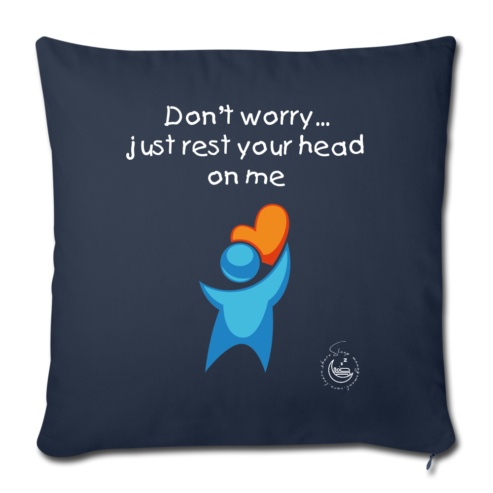 Throw Pillow Cover 18” x 18” - navy