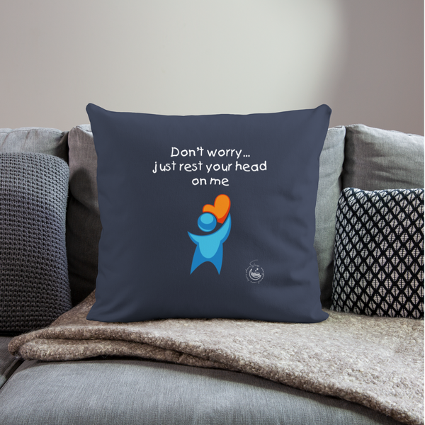 Throw Pillow Cover 18” x 18” - navy