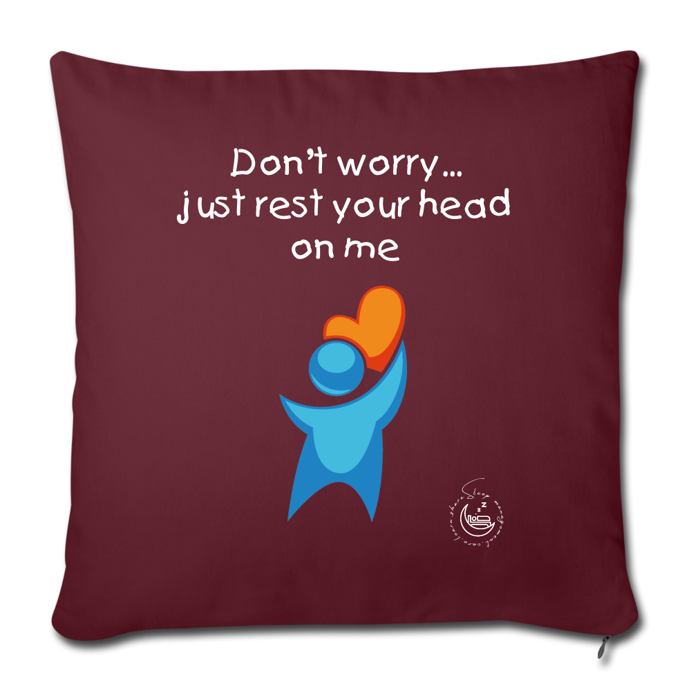 Throw Pillow Cover 18” x 18” - burgundy