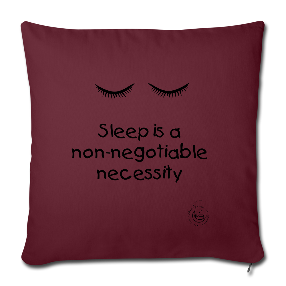 Throw Pillow Cover 18” x 18” - burgundy