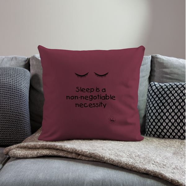 Throw Pillow Cover 18” x 18” - burgundy