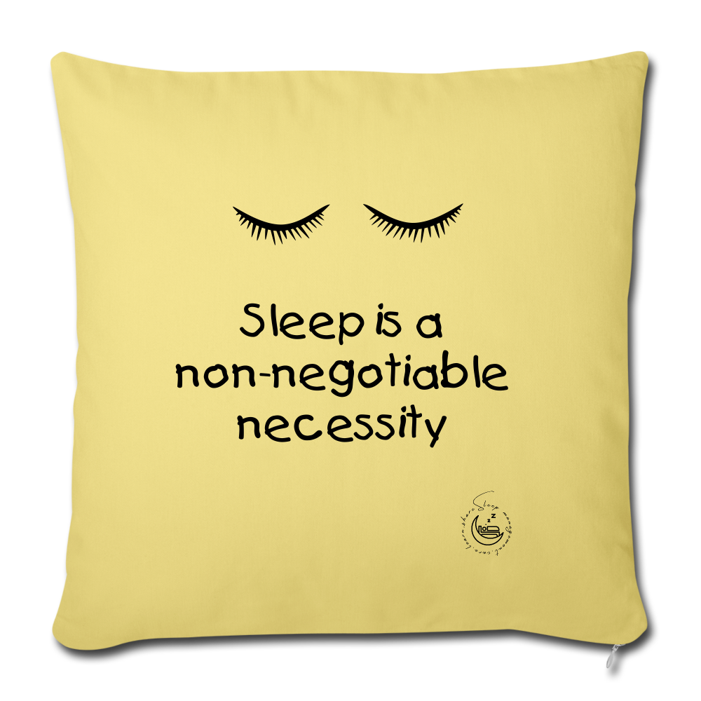 Throw Pillow Cover 18” x 18” - washed yellow